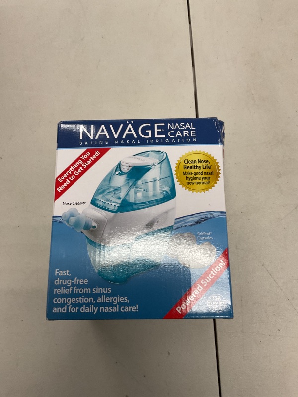 Photo 1 of Navage Starter Bundle - Nasal Irrigation System - Saline Nasal Rinse Kit with 1 Navage Nose Cleaner and 30 Salt Pods