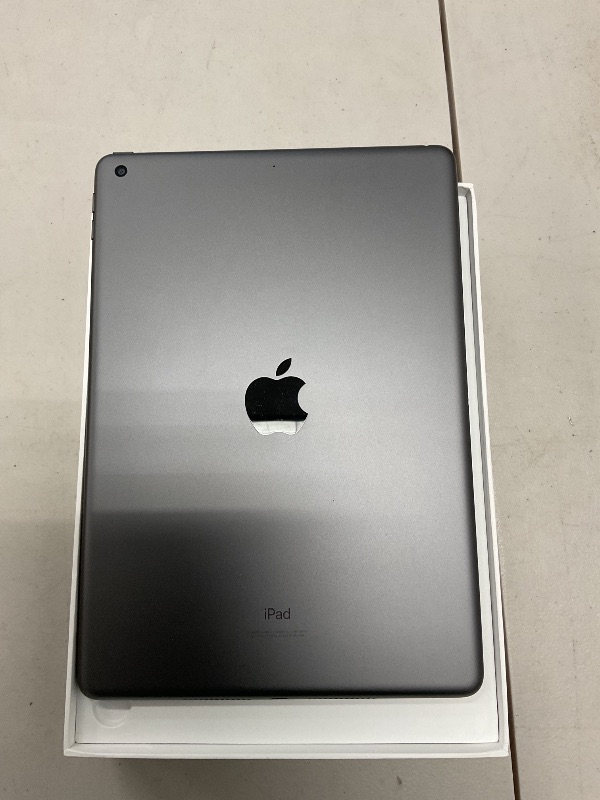 Photo 1 of Apple iPad (9th Generation): with A13 Bionic chip, 10.2-inch Retina Display, 64GB, Wi-Fi, 12MP front/8MP Back Camera, Touch ID, All-Day Battery Life – Space Gray
