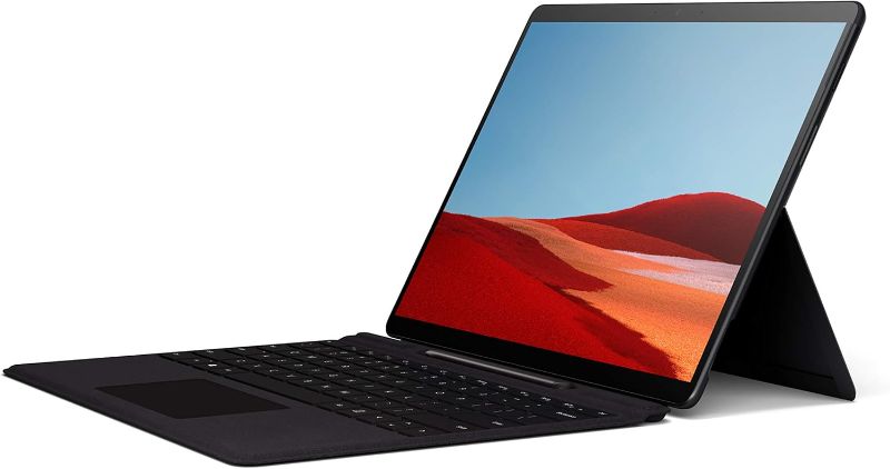 Photo 1 of FOR PARTS ONLY Microsoft Surface Pro X – 13" Touch-Screen – SQ1 - 8GB Memory - 256GB Solid State Drive – Wifi, 4G Lte – Matte Black