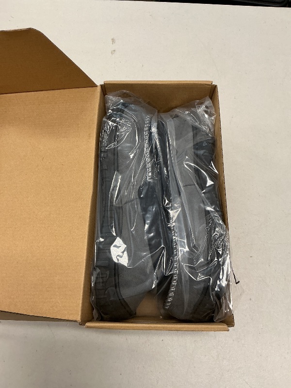 Photo 1 of shoeslocker Mens Slippers Microsuede Moccasin Memory Foam House Slipper grey black Size 10.5