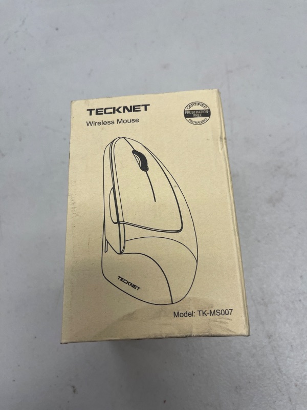 Photo 1 of TECKNET Ergonomic Mouse, Wireless Bluetooth Vertical Mouse, 4800 DPI Optical Tracking, 6 Adjustable DPI, Quiet Clicks, 2.4GHz with USB A Receiver, 6 Buttons, Wide Compatibility - Black