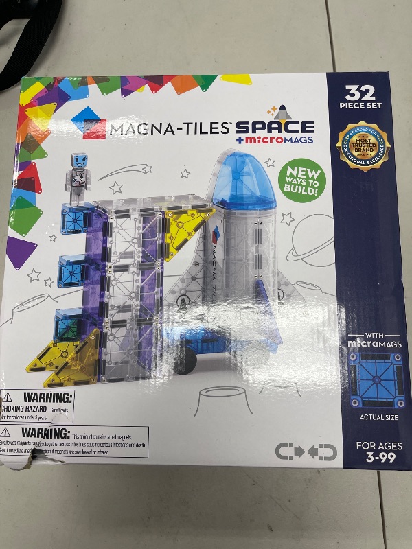 Photo 1 of MAGNA-TILES Space 32-Piece Magnetic Construction Set, The Original Magnetic Building Brand