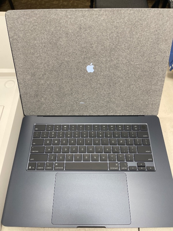 Photo 1 of Apple 2025 MacBook Air 15-inch Laptop with M4 chip: Built for Apple Intelligence, 15.3-inch Liquid Retina Display, 24GB Unified Memory, 512GB SSD Storage, 12MP Center Stage Camera, Touch ID; Midnight