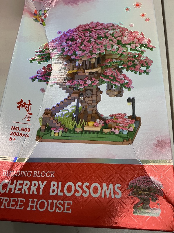 Photo 1 of Cherry Blossom Tree Building Set,(2008pcs) Flowers Bonsai Tree Mini Blocks Kit for Adult,Japanese Sakura-Tree House Building Blocks Set,Gift Ideas for Girls 8 10 12 14+