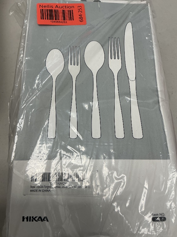 Photo 1 of HIKAA 40PCS Extra Thickness Satin Loft Heavy Duty Silverware Set Stainless Steel Flatware Set, Service for 8, Matte Satin Polished Cutlery Set, Dishwasher Safe