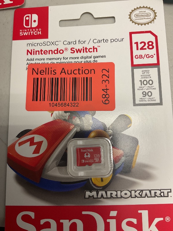 Photo 1 of SanDisk 128GB microSDXC Card, Licensed for Nintendo-Switch - SDSQXAO-128G-GNCZN