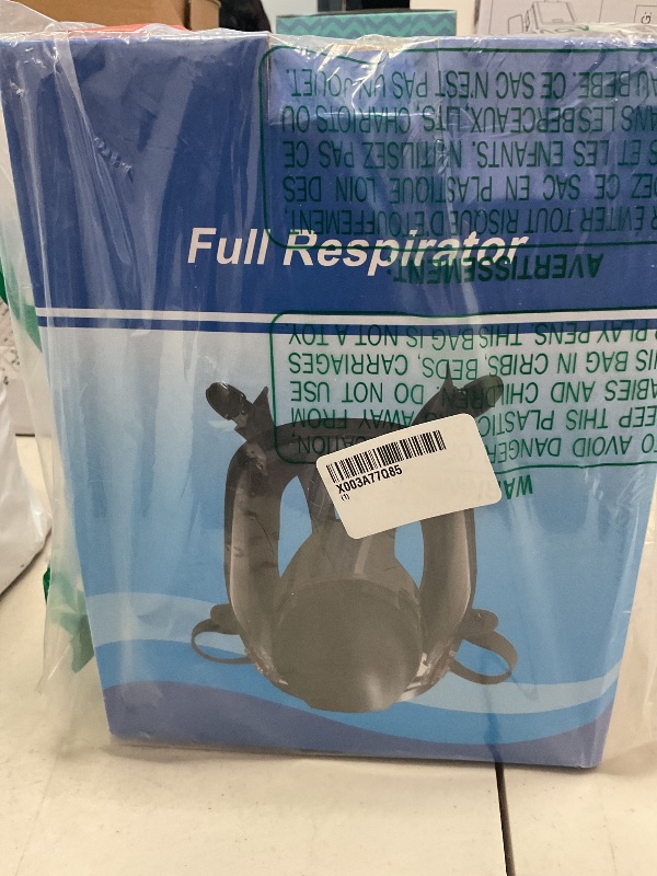 Photo 1 of Full Face Respirator Mask - Reusable Large Face Gas Mask Professional Breathing Protection Against Dust/Organic Vapor/Formaldehyde/Chemical Perfect for Airbrush, Car Spraying, Sanding, Paint Work