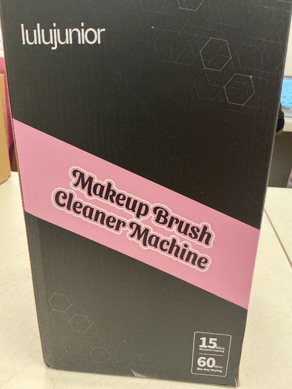 Photo 1 of 2 In 1 Electric Makeup Brush Cleaner Ultrasonic Cleaner Machine With 95? Hot Air Cycle Dryer - Ultra Fast Effective Make Up Brush Washer (Black)