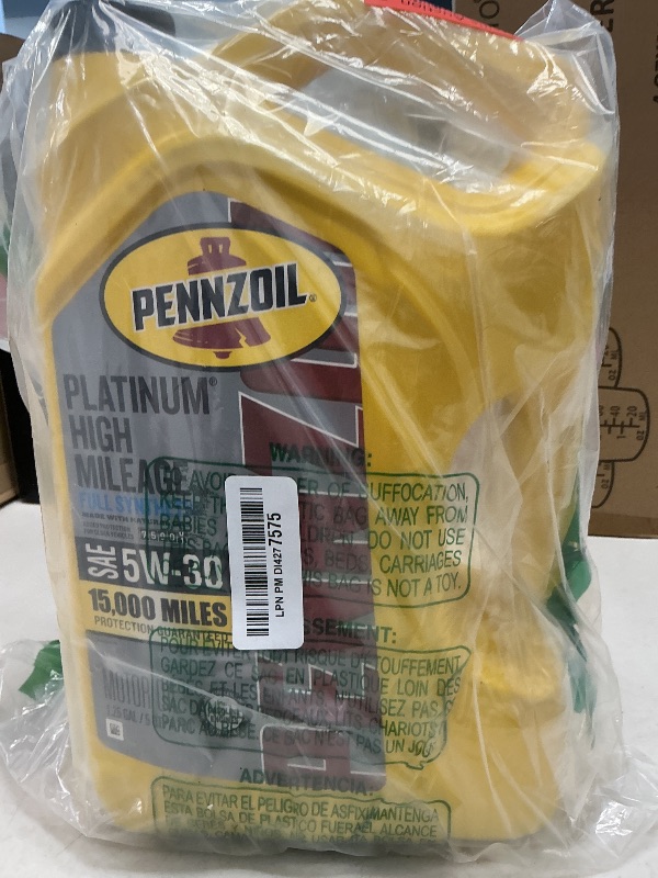 Photo 1 of Pennzoil Platinum High Mileage Full Synthetic 5W-30 Motor Oil, 5 Quart
