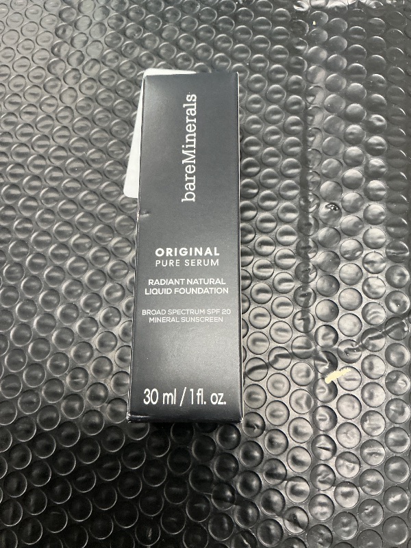 Photo 1 of bareMinerals Original Pure Serum Radiant Natural Liquid Skincare Foundation Mineral SPF 20, Hydrating Skin Tint, Dewy Finish, Lightweight, Medium Coverage, Non-Comedogenic, Vegan