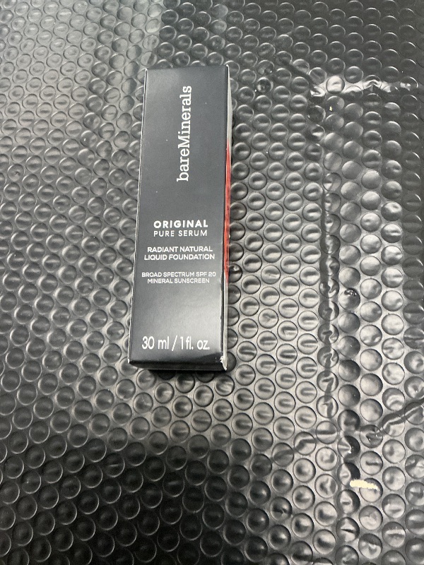 Photo 1 of bareMinerals Original Pure Serum Radiant Natural Liquid Skincare Foundation Mineral SPF 20, Hydrating Skin Tint, Dewy Finish, Lightweight, Medium Coverage, Non-Comedogenic, Vegan