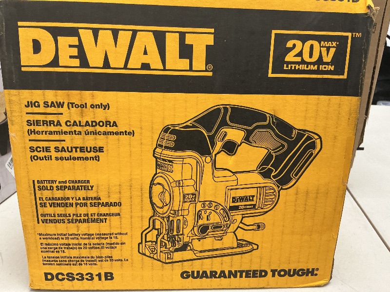 Photo 1 of DEWALT 20V MAX Jig Saw, Tool Only (DCS331B)