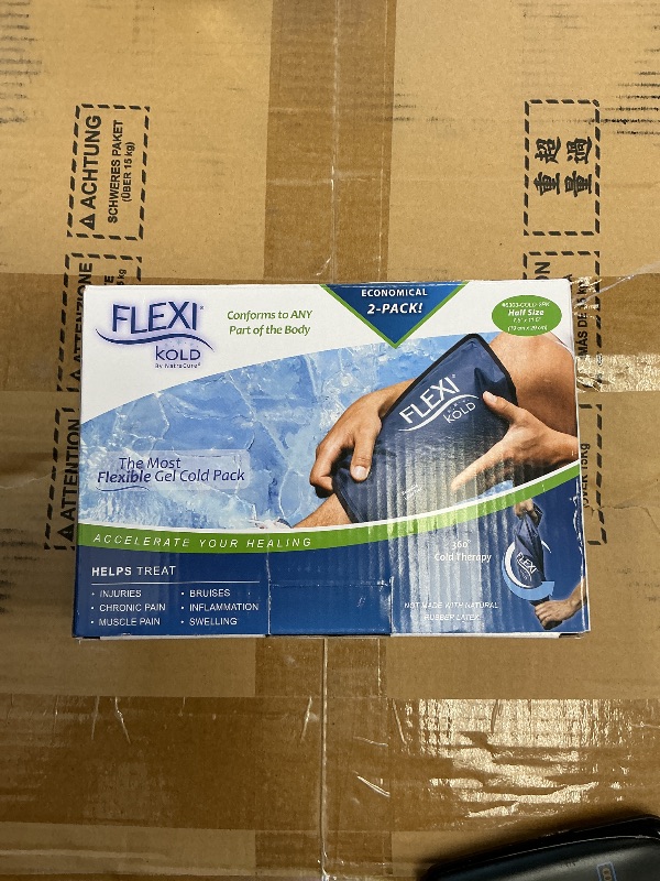 Photo 1 of 2 FlexiKold Gel Ice Packs - Ice Packs for Injuries Reusable, Back Pain Relief, Knee Ice Pack Wrap, After Surgery, Ice Pack for Knee - 6303-COLD-2PK by NatraCure - Medium – 2PK