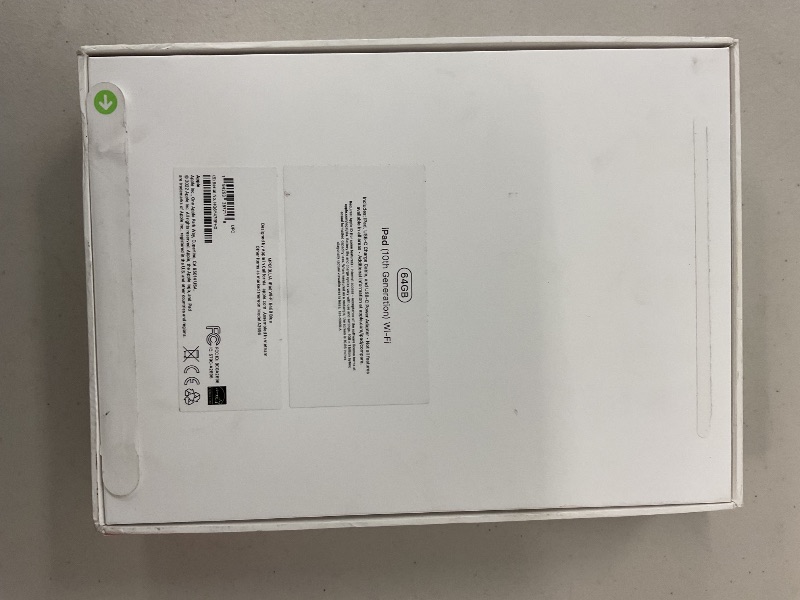 Photo 1 of Apple iPad (10th Generation): with A14 Bionic chip, 10.9-inch Liquid Retina Display, 64GB, Wi-Fi 6, 12MP front/12MP Back Camera, Touch ID, All-Day Battery Life – Blue