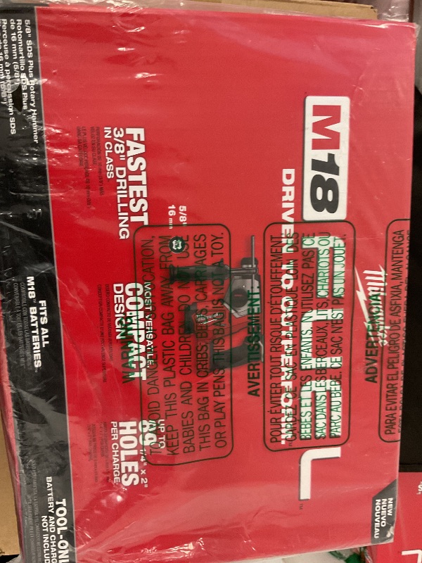 Photo 1 of Rotary Hammer,for Milwaukee 2908-20 M18 FUEL 18V 5/8" SDS Plus Rotary Hammer - Bare Tool
