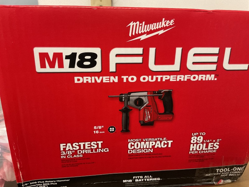 Photo 1 of Rotary Hammer,for Milwaukee 2908-20 M18 FUEL 18V 5/8" SDS Plus Rotary Hammer - Bare Tool