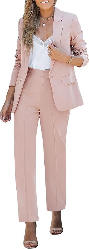 Photo 1 of Women's Two Piece Sets Pants Suits Dressy Business Casual Outfits Professional Blazer Pantsuits Set Work Office
