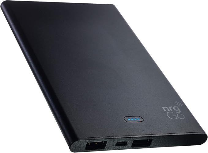 Photo 1 of nrgGo Ultra Slim Power Bank 12000 mAh Portable Charger, USB Battery Bank 12000mAh Slim Battery Pack, Phone Charger for iPhone and Samsung and more