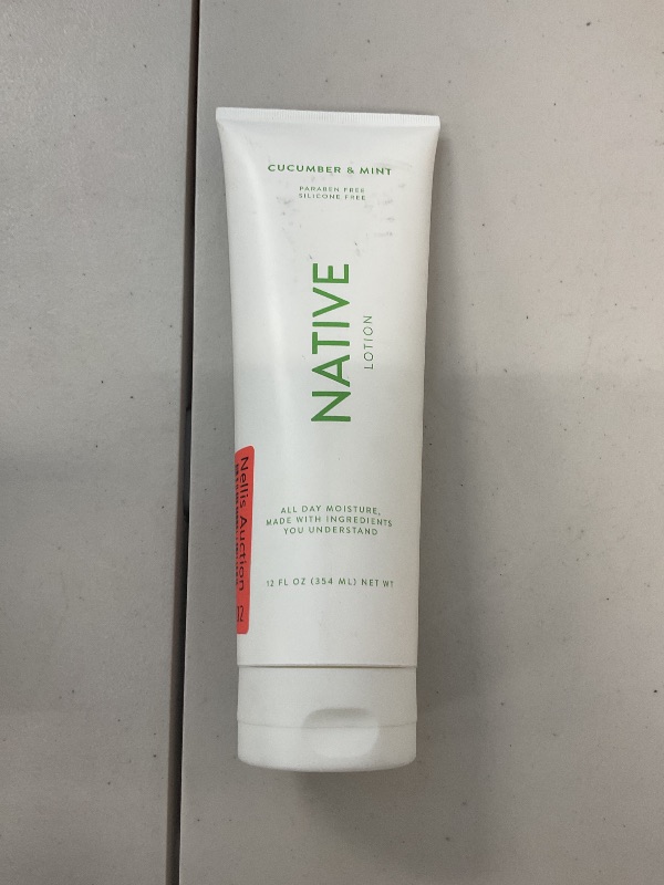 Photo 1 of Native Body Lotion Contains Naturally Derived Ingredients | for Women and Men, Body Moisturizers for Dry Skin | Cucumber and Mint, 12 fl oz