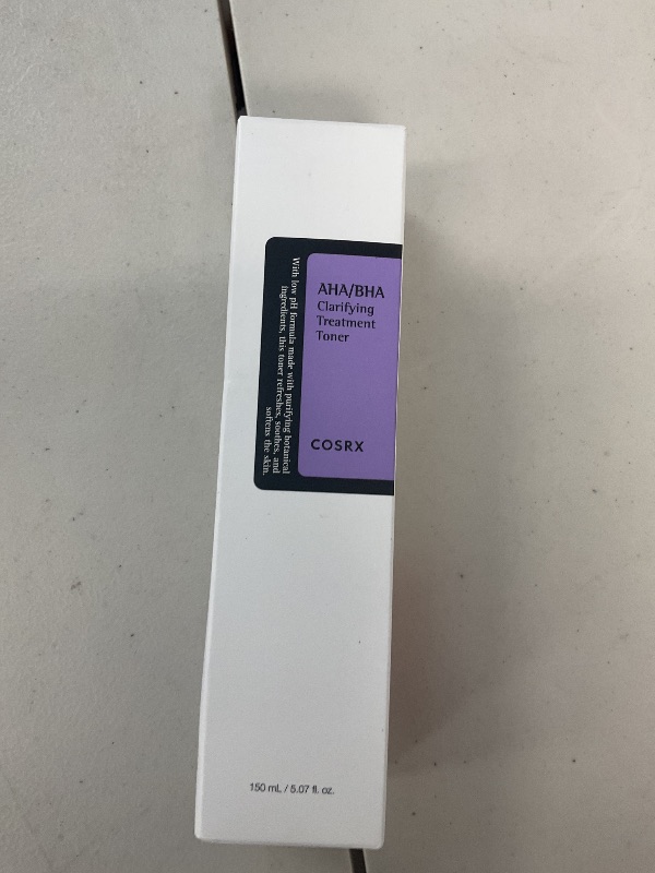 Photo 1 of COSRX AHA/BHA Treatment Toner 5.07 fl.oz/ 150ml, Facial Exfoliating Spray for Whiteheads, Pores, & Uneven Skin, Korean Toner, Not Tested on Animals, No Parabens, No Sulfates, Korean Skin Care