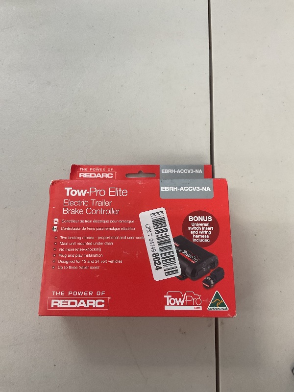 Photo 1 of REDARC Tow-Pro Elite Electric Trailer Brake Controller Kit – Dual Braking Modes, Active Calibration, Inertia Sensing, Manual Override for Trailer Sway, Compatible with 12V/24V Systems