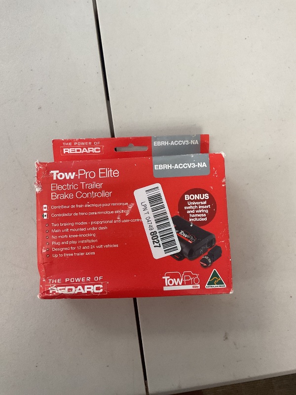 Photo 1 of REDARC Tow-Pro Elite Electric Trailer Brake Controller Kit – Dual Braking Modes, Active Calibration, Inertia Sensing, Manual Override for Trailer Sway, Compatible with 12V/24V Systems