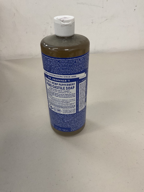 Photo 1 of Dr. Bronner's Pure-Castile Magic Liquid Soap - Made with Regenerative Organic Certified Oils- 18-in-1 Uses for Face, Body, Hand, Hair, Laundry & More- Vegan, Non-GMO- Body Wash- Peppermint,32oz