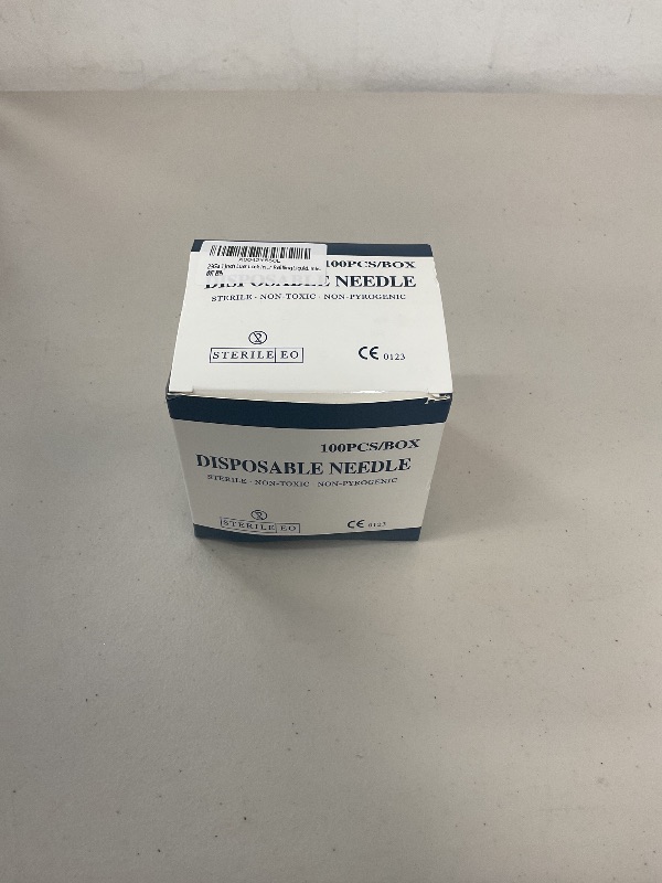 Photo 1 of 23G 1 Inch Luer Lock Needle, Industrial Dispensing Accessories, Individually Wrapped, Pack of 100, Lab Tools, Suitable for Refilling Liquid, Inks