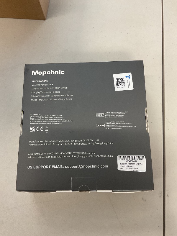 Photo 1 of Mopchnic Bluetooth Headset, Wireless Headphone with Microphone, On Ear Bluetooth with USB Dongle for Office Call Center Skype Zoom Meeting Online Class (KH113M)