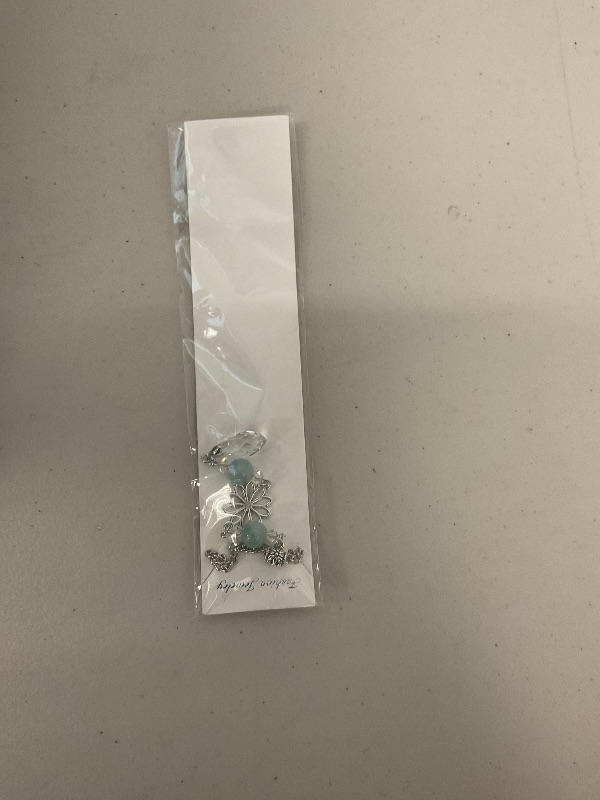 Photo 1 of Flower Rear View Mirror Charms, Crystal Boho Car Mirror Hanging Decor for Women & Men - Healing Blue Aquamarine Sun Catcher Cute Car Decorations