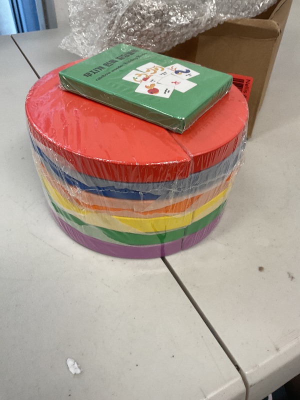 Photo 1 of Wooden Rainbow Stacker Building Blocks - 22 Pcs Creative Rainbow Stacking Toy Half Circle Pattern Blocks Stacking Game Construction Building Toys Preschool Learning Montessori Toy for Kids