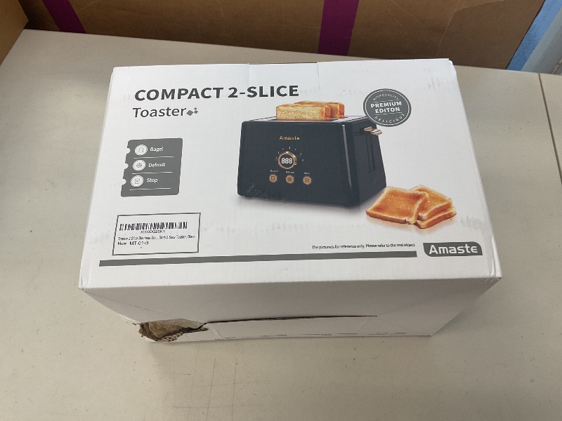 Photo 1 of 2 Slice Toaster, Retro Bread Toaster with LED Display, Extra Wide Slots Toasters with 6 Bread Shade Settings, Bagel, Cancel, Defrost Function, Stainless Steel with High Lift Lever, Removal Crumb Tray