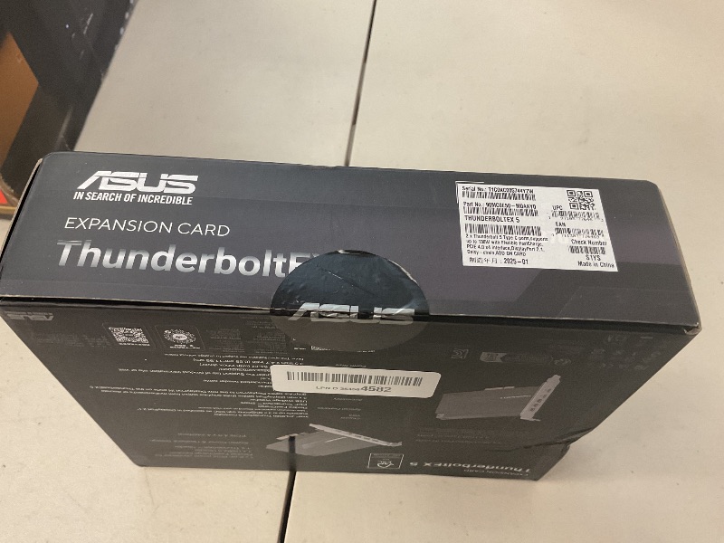 Photo 1 of ASUS ThunderboltEX 5 Expansion Card – Dual Thunderbolt™ 5 USB-C Ports, 120Gbps Bandwidth, DisplayPort™ 2.1, PCIe 4.0 x4, USB4®, Compatible for Intel 800 Series Motherboards