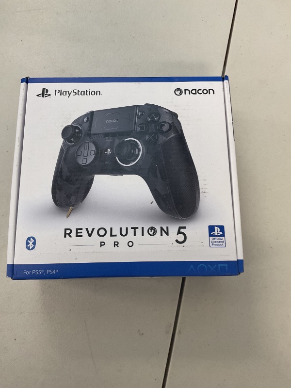 Photo 1 of NACON Revolution 5 Pro Officially Licensed PlayStation Wireless Gaming Controller for PS5 / PS4 / PC - Hall Effect, Trigger Stops, Mappable Buttons, Bluetooth Audio - Urban Camo