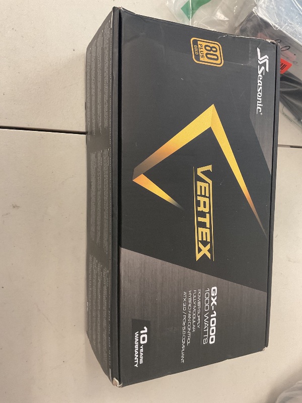 Photo 1 of Seasonic Vertex GX-1000-1000W - 80+ Gold - ATX 3.0 & PCIe 5.0 Ready - Full-Modular - ATX Form Factor - Low Noise - 12 Year Warranty - Nvidia RTX 30/40 Super & AMD GPU Compatible