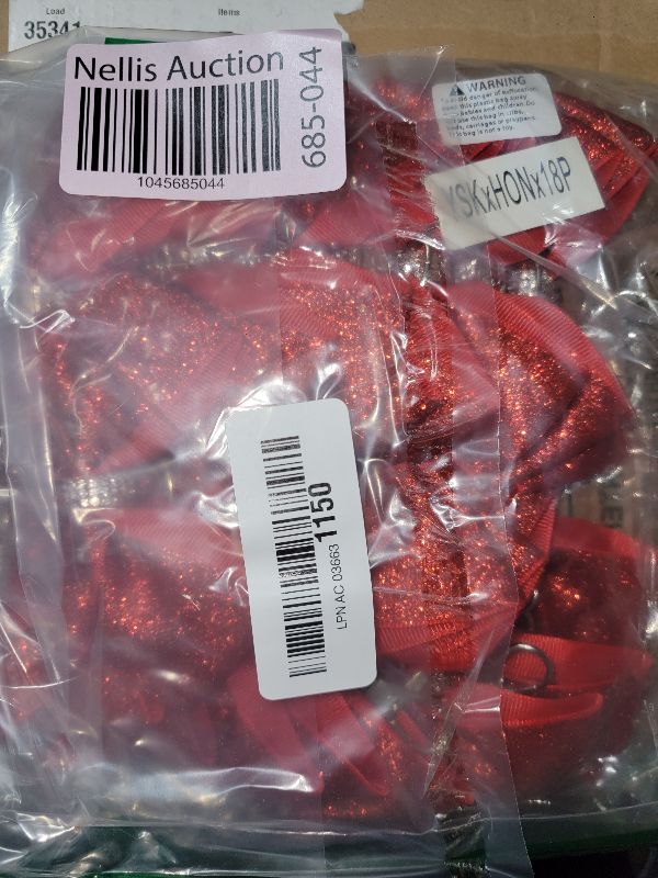 Photo 1 of 18PCS Cheer Bow Keychain Glitter Bow Keychain Hair Bow for Girls Rhinestones Sequin Bow School Senior Cheer Bow Accessories for Teen Softball football Cheerleader (Glitter Red)