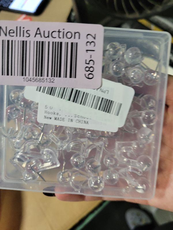 Photo 1 of 50 PCS Push Pin Hooks, Decorative Thumb Tacks for Photo Wall, Bulletin Board, Home Wall, Office School Supplies (Clear)