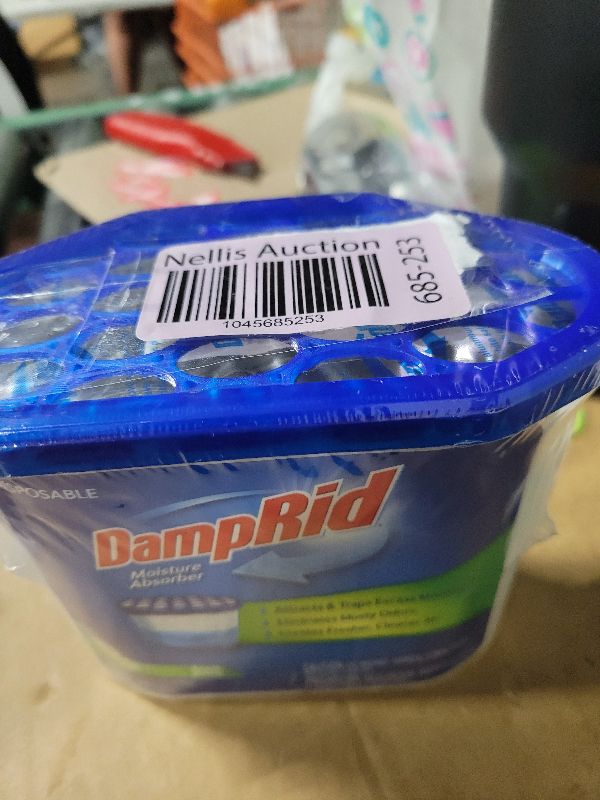 Photo 1 of **ONLY 1**
DampRid Fresh Scent Disposable Moisture Absorber, 10.5 oz., 3 Pack – Attracts & Traps Excess Moisture, Eliminates Musty Odors, Creates Fresher, Cleaner Air, White
