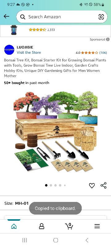 Photo 1 of (106)
Bonsai Tree Kit, Bonsai Starter Kit for Growing Bonsai Plants with Tools, Grow Bonsai Tree Live Indoor, Garden Crafts Hobby Kits, Unique DIY Gardening Gifts for Men Women Mother