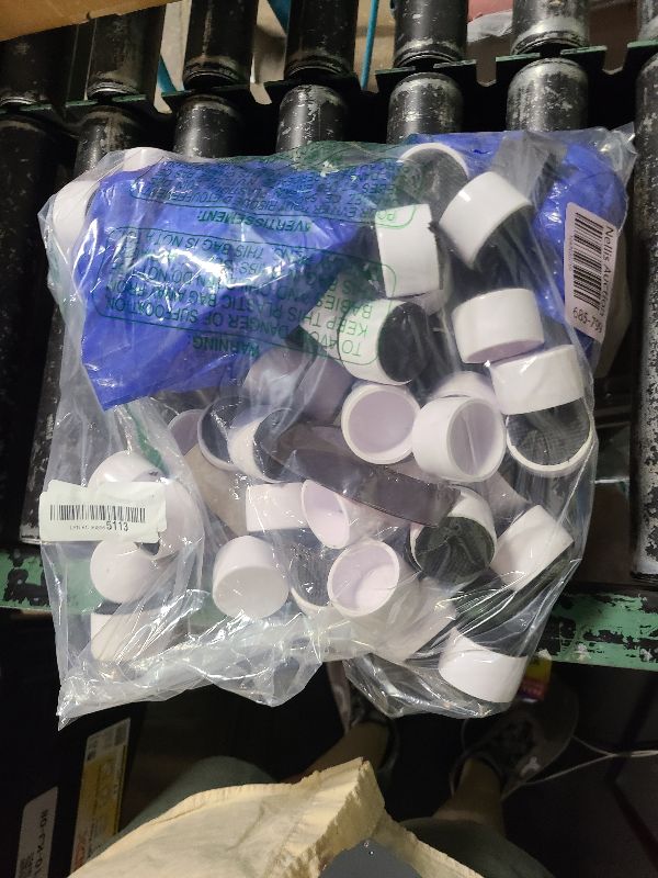 Photo 1 of 1-1/4inch White PVC Pipe End Cap Plug, 10Pcs PVC Pipe Plug Socket Fitting Adapter Connector for Building PVC Furniture DIY Garden Shelf, Schedule 40