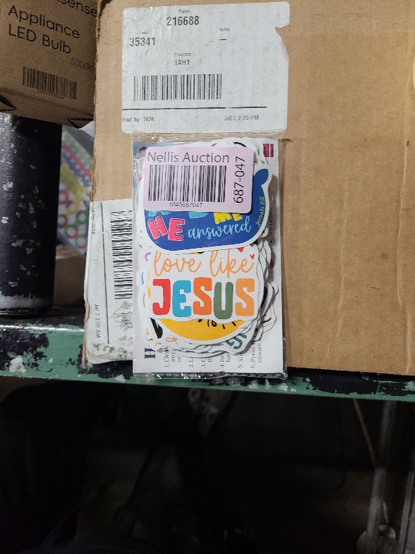 Photo 1 of 100 Pack Inspiring Christian Stickers for Water Bottles Laptops Phone Cases, Waterproof Vinyl, Summer Camp VBS, Bible Verse Stickers, Religious Christian Gifts for Kids, Teens, Girls and Boys (Faith)