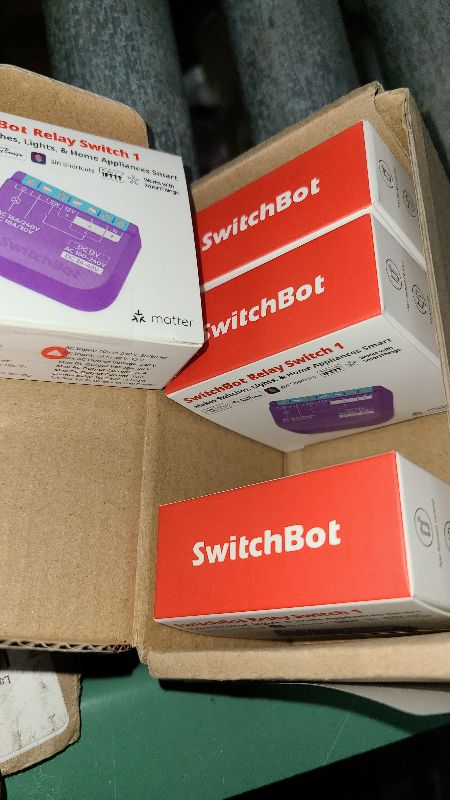Photo 1 of SwitchBot Smart Relay Switch 1(4pack),Smart Relay Module with Built-in Bluetooth Repeater, Wi-Fi&Bluetooth Switch Works with Alexa/AppleHome/Google Home/Matter Hub Required, 2.4GHz, Home Automation