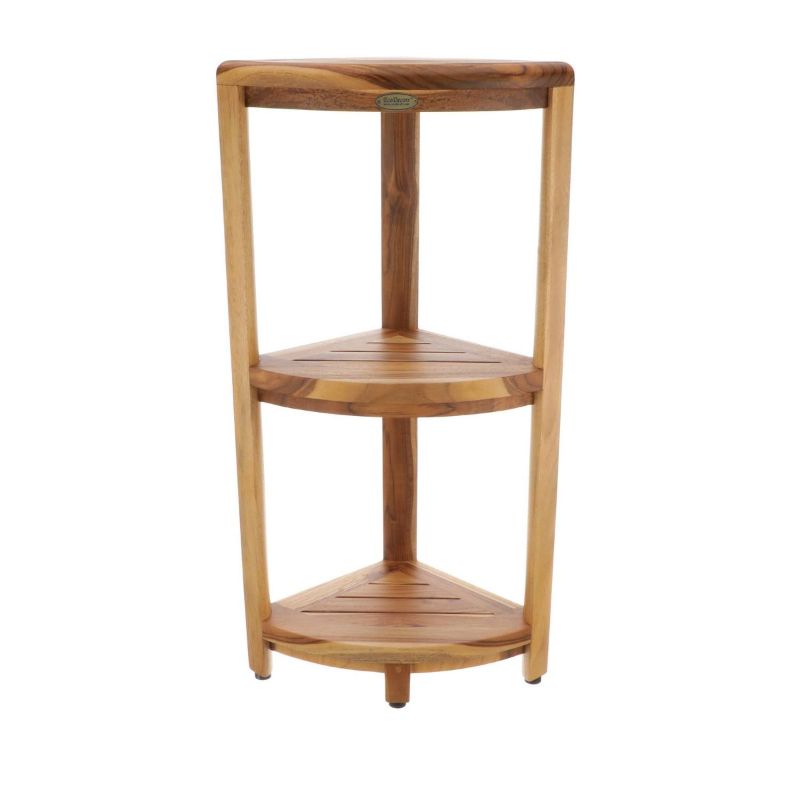 Photo 1 of 32" SnazzyCorner Tall Teak Shower Shelf - EcoDecors