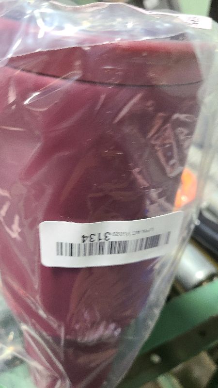 Photo 1 of 40 oz Tumbler with Flip Straw&LeakProof Lid|Built-in Straw&Handle|Stainless Steel&Rubber Base|Water Bottle Insulated Cup Travel Mug|BPA Free|Cranberry