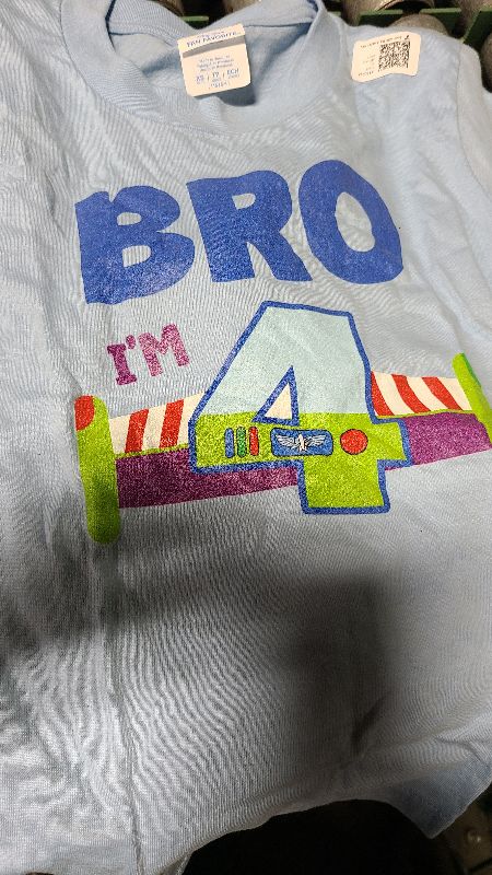 Photo 1 of 4th Birthday Boy Toy Lover Bro I'm 4 Year Old Story Party T-Shirt. XS