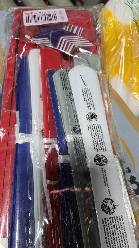 Photo 1 of 30PCS 4th of July Patriotic Party Decorations, Hanging Tissue Paper Pom Poms Flowers, Red White Blue Tassels Garland Star Streamers, Memorial Day Backdrop Independence Day Party Supplies