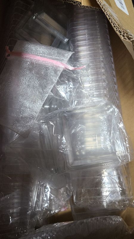 Photo 1 of 300 Packs 5oz Dessert Cups with Lids and Spoons, Clear Parfait Cups for Parties, Mini Plastic Dessert Cups Appetizer Cups, Square Dessert Shooter Cups for Fruit Chocolate Pudding and Ice Cream