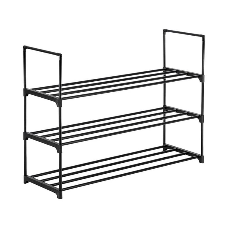 Photo 1 of 3 Tiers Shoe Rack Shoes Tower Shelf Storage Organizer for Bedroom, Entryway, Hallway, Closet, Black