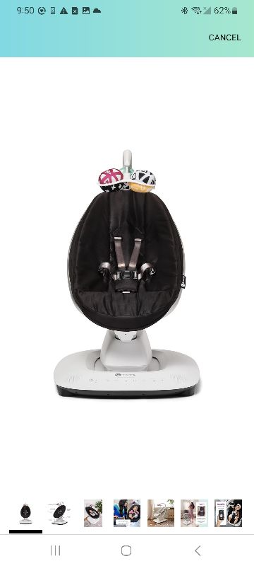 Photo 1 of 4moms MamaRoo Multi-Motion Baby Swing, Bluetooth Enabled with 5 Unique Motions, Black