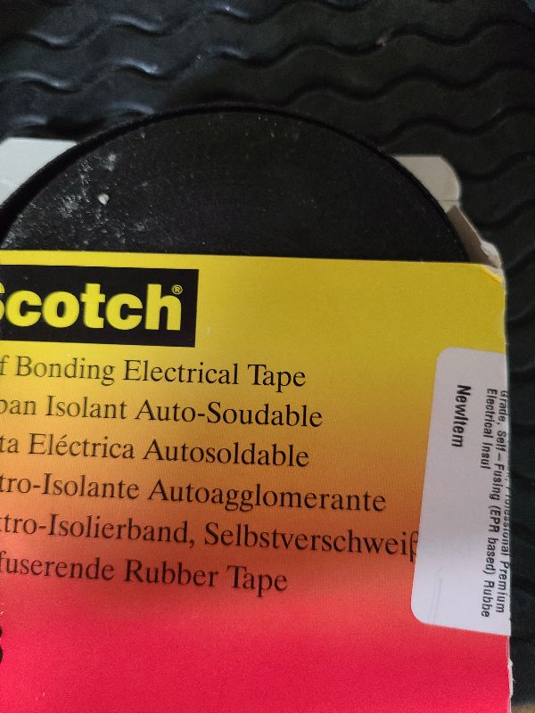 Photo 1 of 3M Scotch Rubber Splicing Tape 23, 3/4 in x 30 ft, Black, Professional Premium Grade, Self-Fusing (EPR based) Rubber Electrical Insulating Tape, Highly Conformable, MRO, Electrical Construction,1 Roll